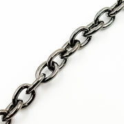 Black Rhodium Sterling Silver Cable Chain